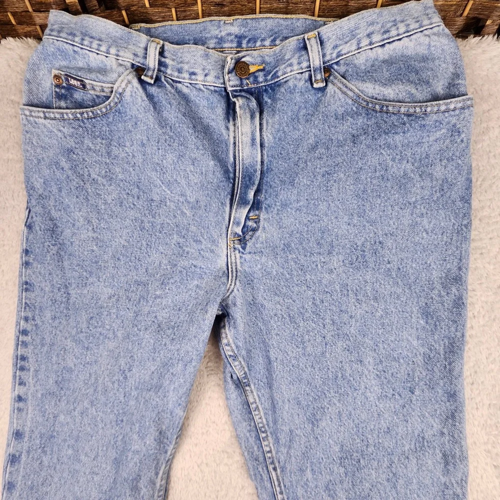 VTG Lee Jeans Men 40x34 (37x33) Blue Regular Fit Straight Leg Denim Workwear Dad